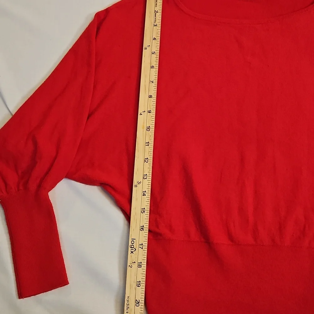 Anthropologie Red Dolman Sleeve Sweater Small Petite, NWT